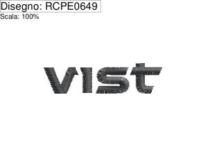 Ricamo logo VIST 2015 su base cm.6