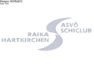 ricamo  S raika hartkirchen su base cm.20