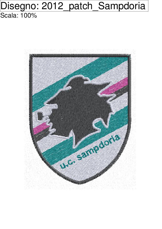 ICONA patch ricamato Sampdoria  programma per ricamare