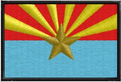 Bandiera tutta con ricamo dello stato dell' Arizona
