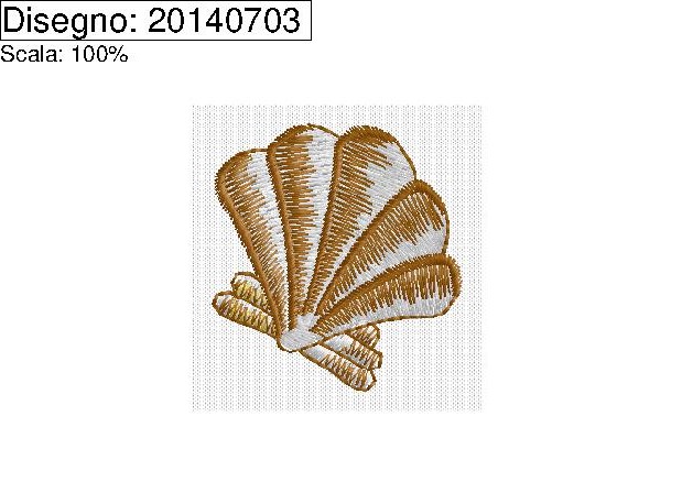  programma di ricamo conchiglia di mare