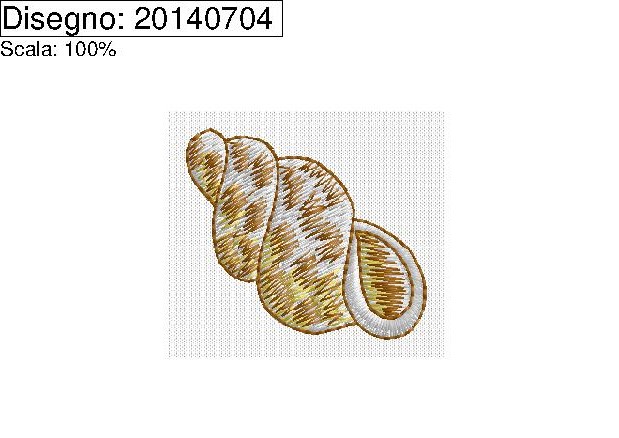  programma di ricamo conchiglia attorcigliata