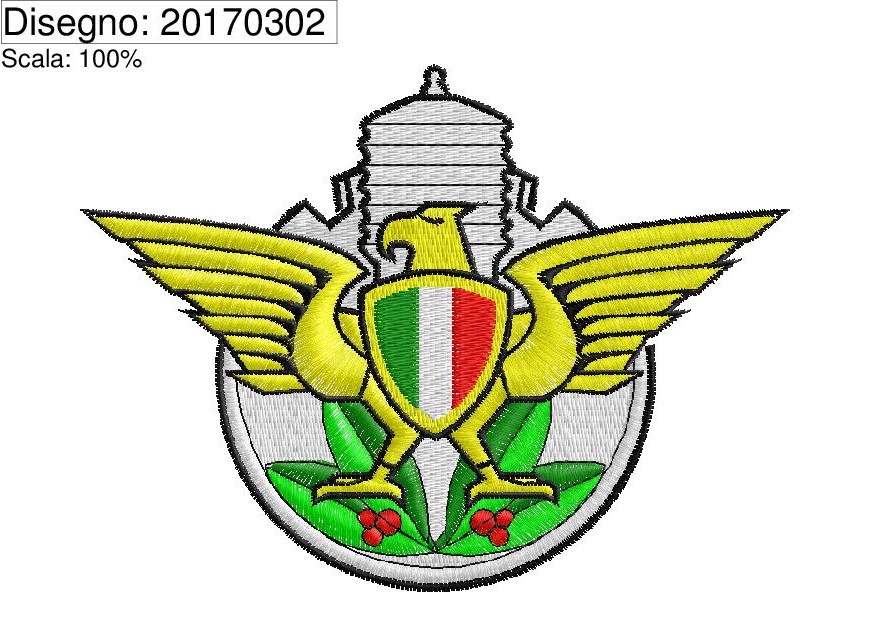 Icona Programma di ricamo Logo FMI su base cm.12