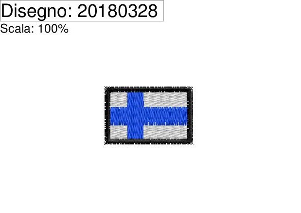 Miniatura programma ricamo BANDIERA FINLANDIA Cm. 2 X 3