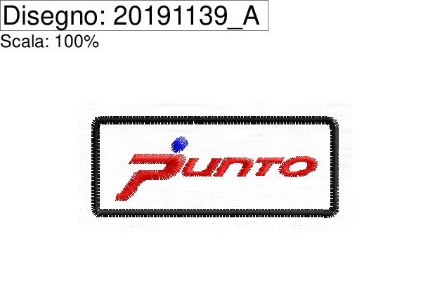 Miniatura Programma di ricamo Logo Punto cm. 6 x 2,5