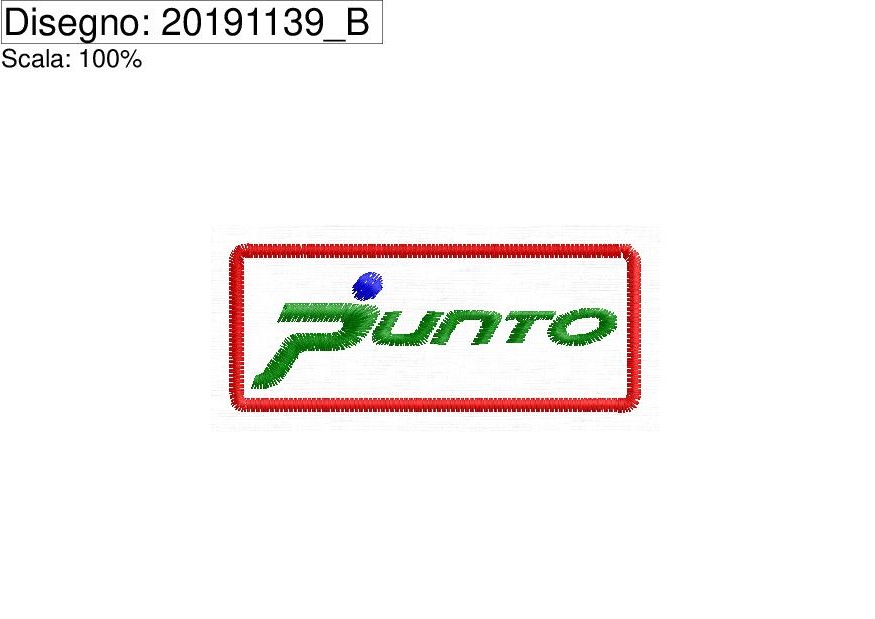 Miniatura Programma di ricamo Logo Punto cm. 7 x 3