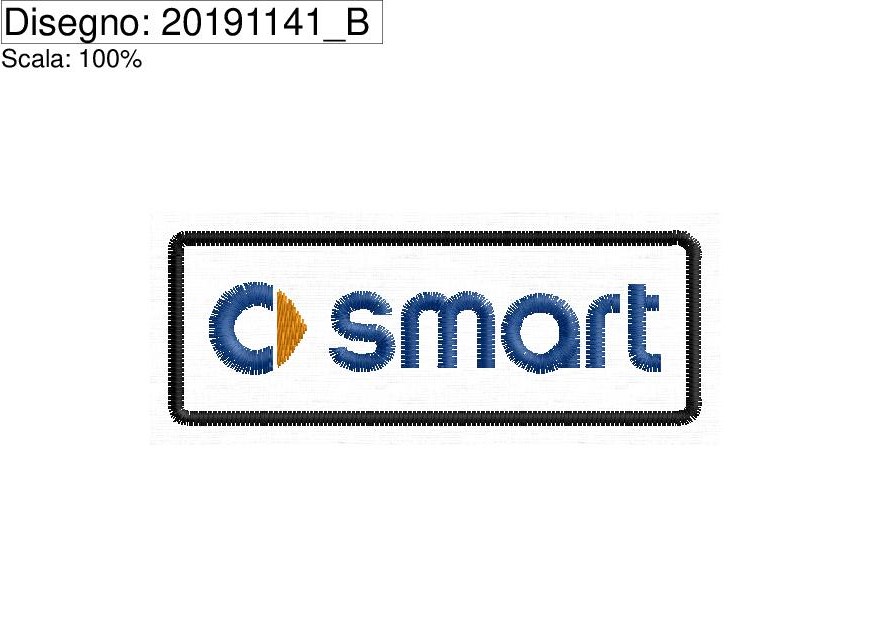 Miniatura Programma di ricamo Vecchio patch Logo SMART  cm. 9 x 3.5