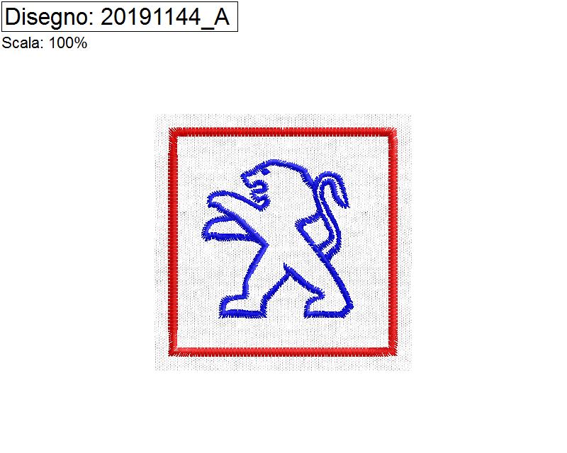 Miniatura Programma di ricamo Logo PEUGEOT cm. 5 x 5