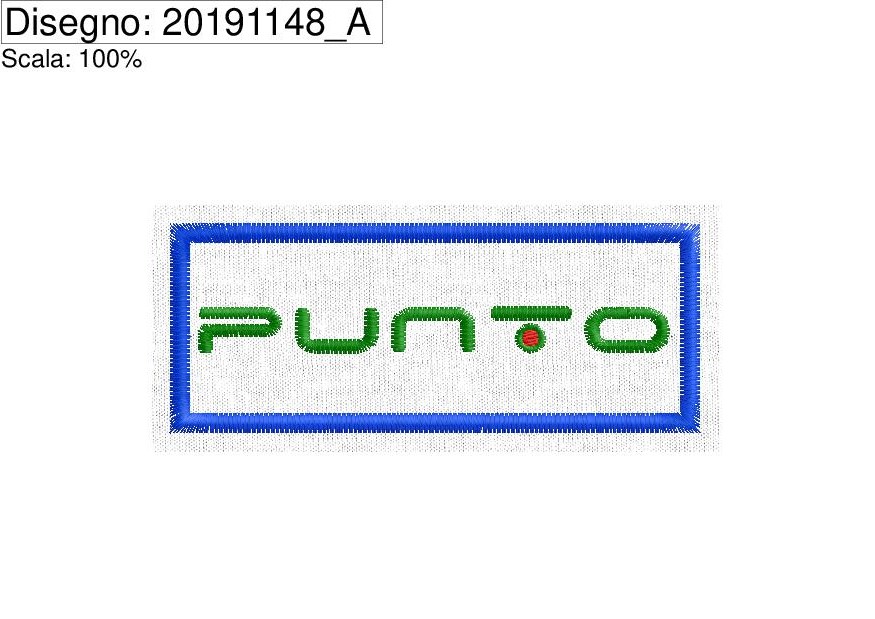 Miniatura Programma di ricamo Logo nuova PUNTO cm. 9 x 3,5