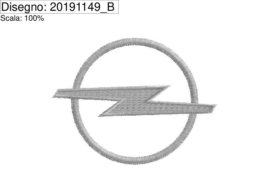 Miniatura Programma di ricamo Bollo OPEL diametro cm. 9