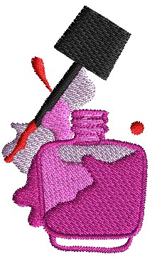 Miniatura file ricamo boccetta di smalto cm. 6 x 3,5