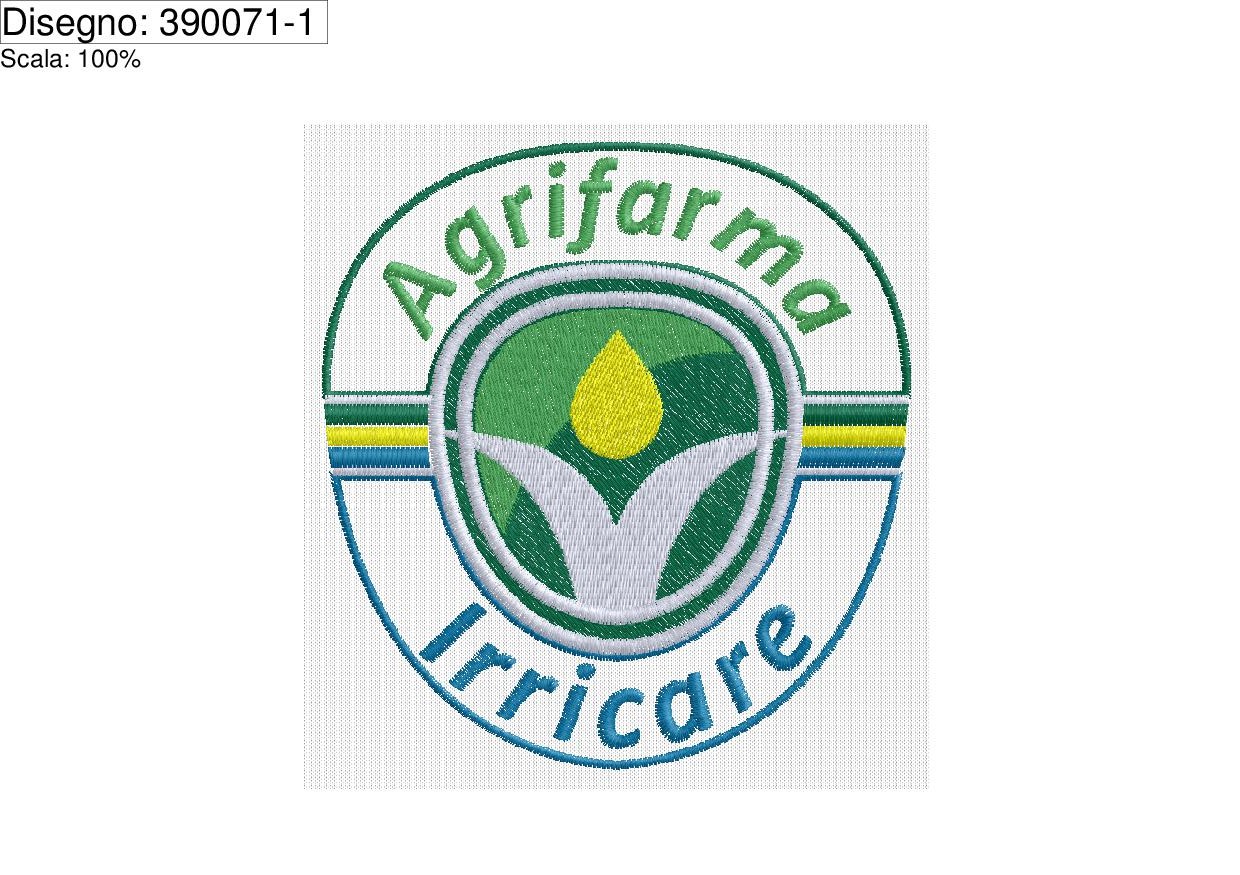 Icona ricamo logo ovale Agrifarma a punto vuoto