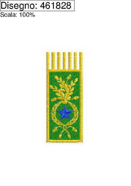 Ricamo Grado mostrina Guardia forestale campana
