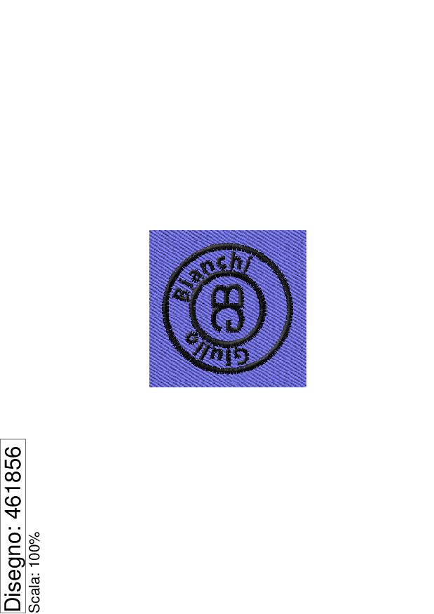 RICAMO Logo tondo Giulio Bianchi diam. 3 cm