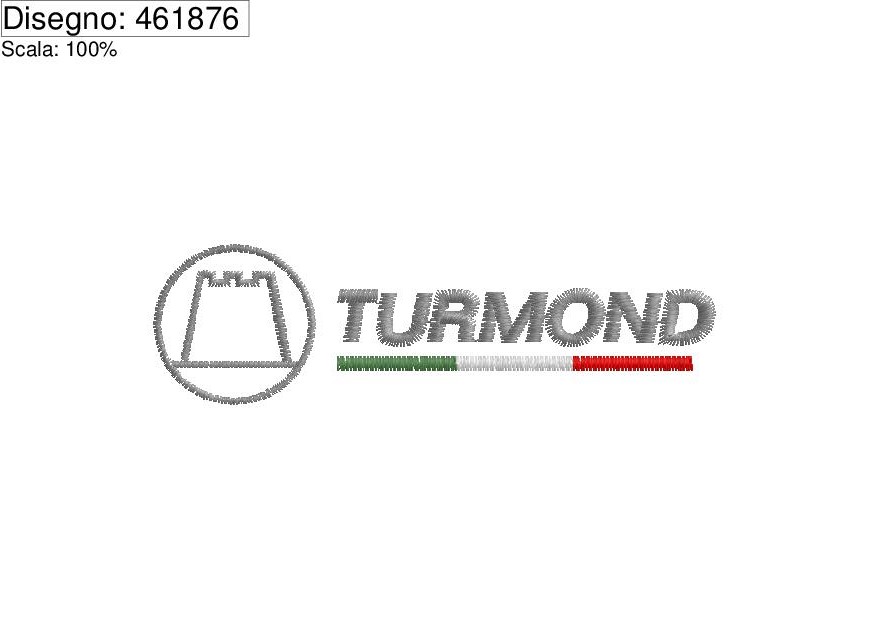 Ricamo TURMOND su base mm.95