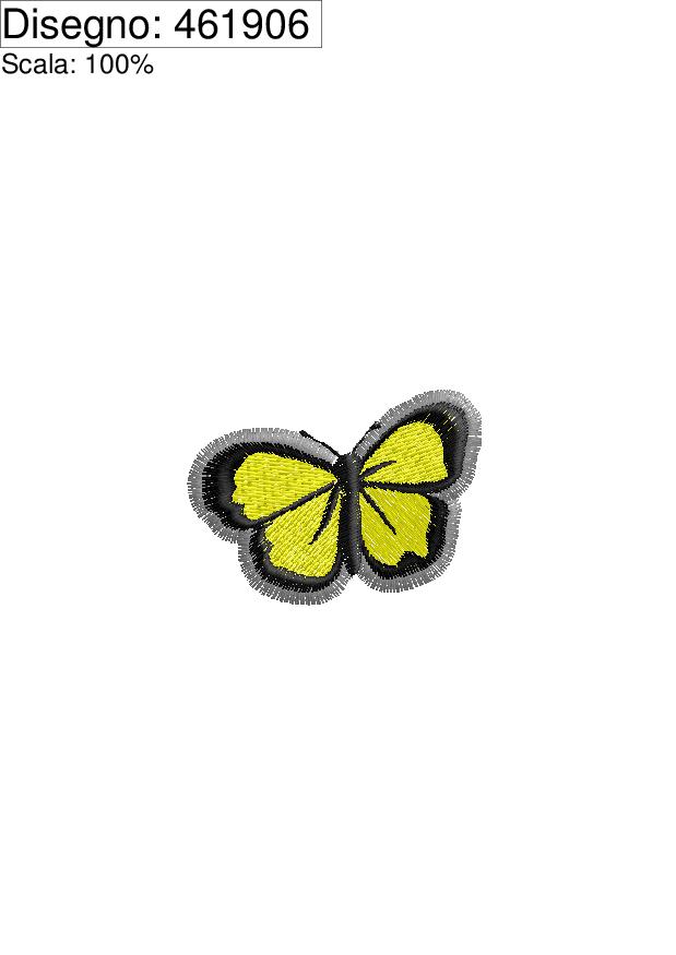 Icona ricamo piccola farfalla mm. 45 x 35