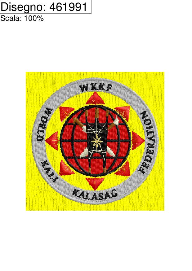 Icona ricamo Bollo tondo WKKF  Kali Kalasag-