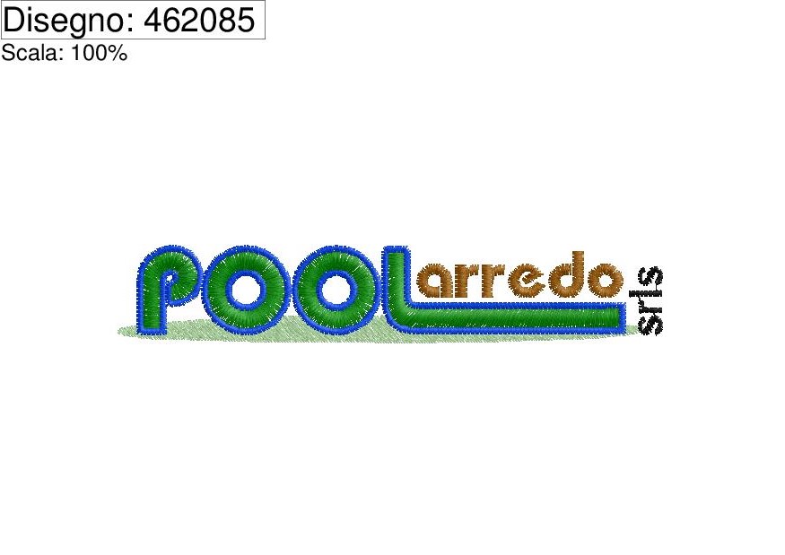 Icona file di ricamo POOL arredo su base cm.10
