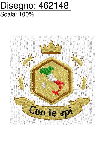 Icona Programma di ricamo Logo ITALIA con le Api