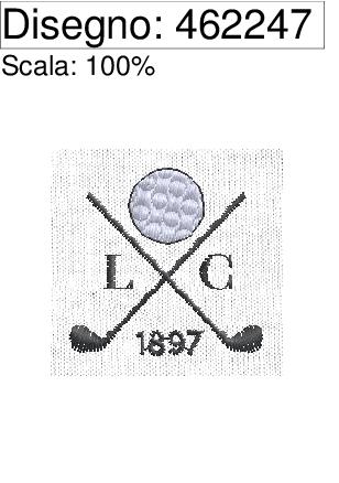 Icona Programma ricamo 2 Mazze da golf LC