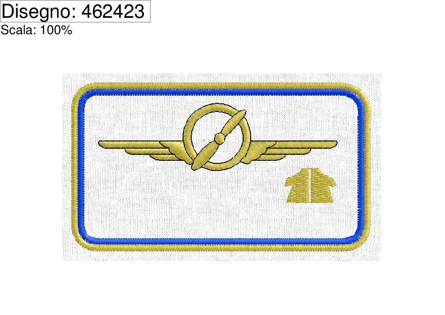 Icona Programma ricamo mostrina militare con ELICA, personalizzabile con nome