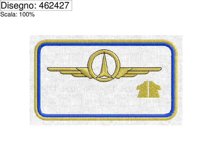 Icona miniatura Programma ricamo mostrina militare AEREO, personalizzabile con nome