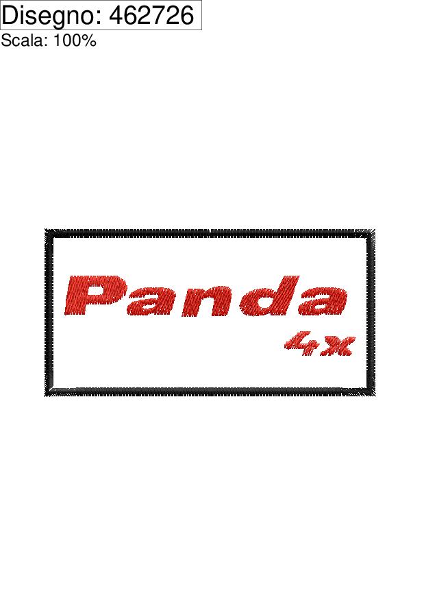 Miniatura Programma di ricamo Logo PANDA 4X cm. 8 x 4