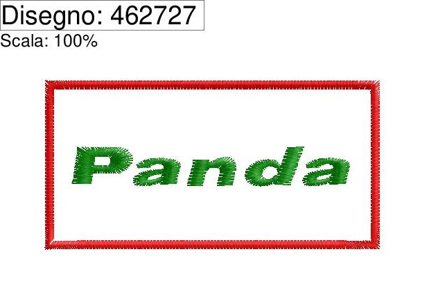 Icona Programma di ricamo Logo (PANDA) cm. 8 x 4