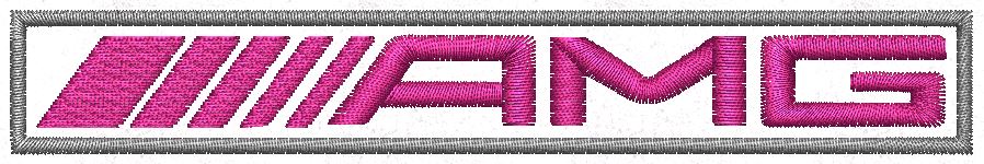 Miniatura programma di ricamo Logo AMG su base cm.12