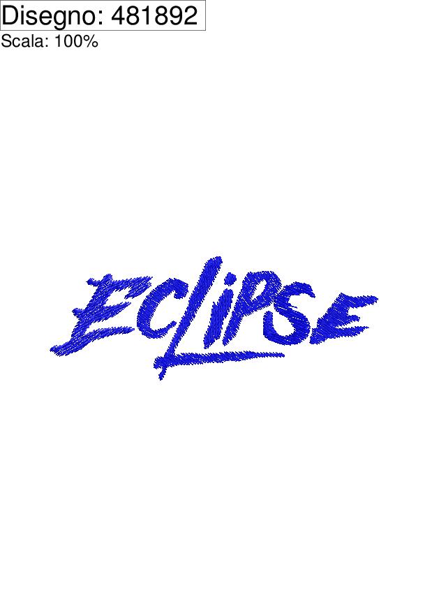 Icona ricamo Eclipse su base cm.8