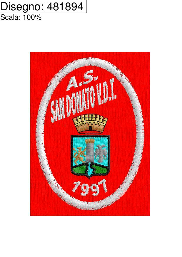 Icona Prg. di ricamo Patch ovale A.S. SAN DONATO V.D.T.
