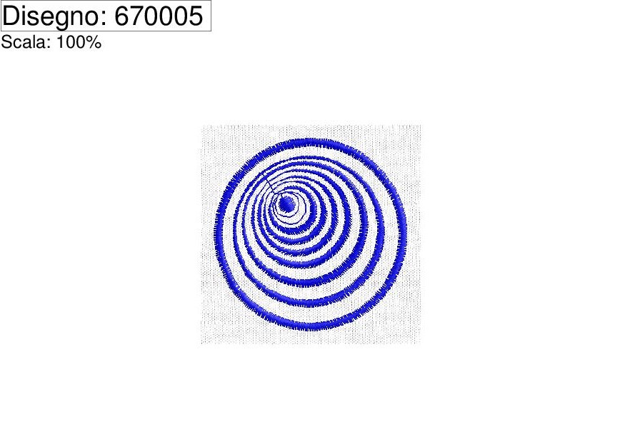 Icona ricamo Patch a spirale diametro 45 mm.