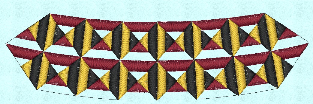 Miniatura file di ricamo Base sotto ricamo scollatura casula con quadri