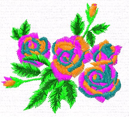 Icona File da ricamo di un bocciolo di fiori con sfumature
