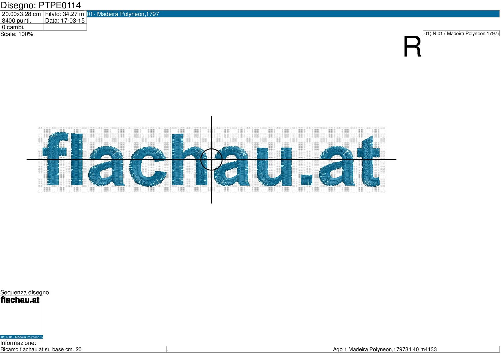 Messa in carta ricamo flachau.at su base cm. 20