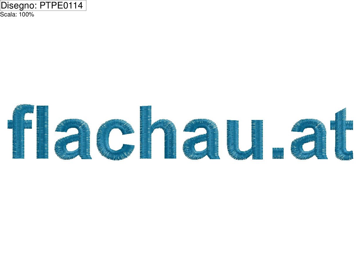 Ricamo flachau.at su base cm. 20