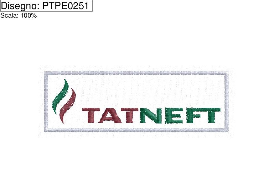 Ricamo Patch CM. 10  X  3 TATNEFT