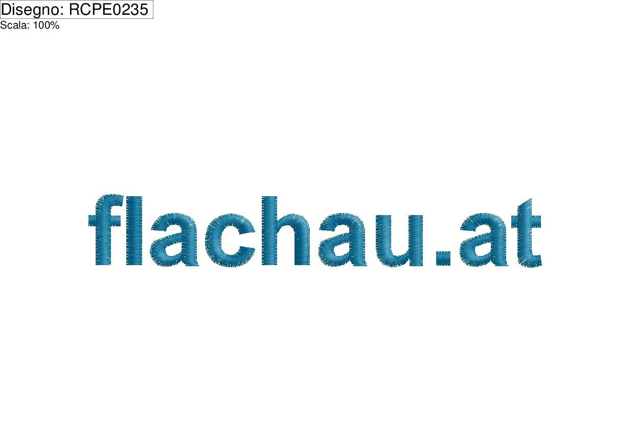 Programma ricamo Ricamo flachau.at su base cm. 15