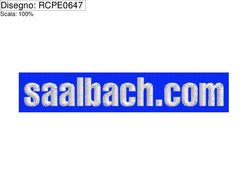 Ricamo  Saalbach.com su base cm.12