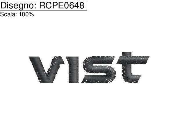 Ricamo logo VIST 2015 su base cm.7