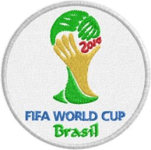 Ricamo bollo tondo world CUP Brasil 2014