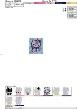 Foglio lavorazione Hello Kitty
