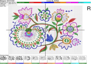 Foglio di lavorazione bouquet di fiori cm.23 x 15