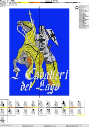 Folfio di lavorazione I cavalieri del lago cm.28 x 20