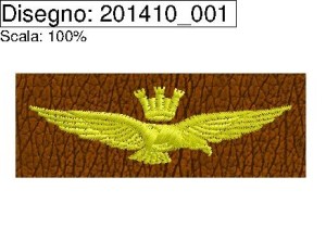 Programma ricamo Aquila Aeronatica su base mm. 60