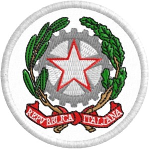 Ricamo patch diametro 50 mm LOGO REPVBBLICA ITALIANA