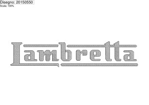 Programma di ricamo scritta LAMBRETTA  cm.18