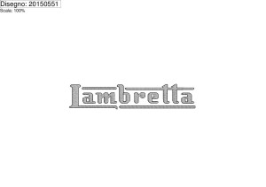 Programma di ricamo scritta LAMBRETTA  cm.10