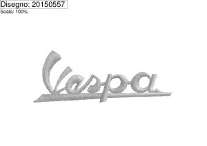 Programma di ricamo logo Vespa su base cm.10