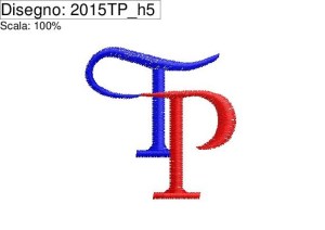 INIZIALI T.P. alte 50 mm.per ricamare su camicia, fazzolettino o altro capo personale